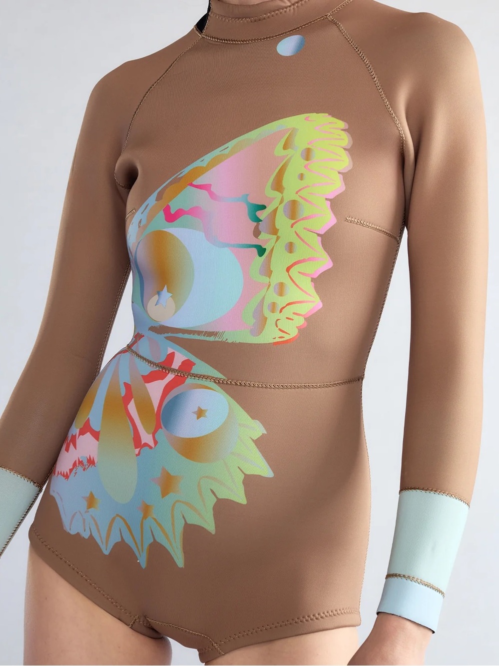 Cynthia Rowley Retired Butterfly Wetsuit Camel Size XS NWT